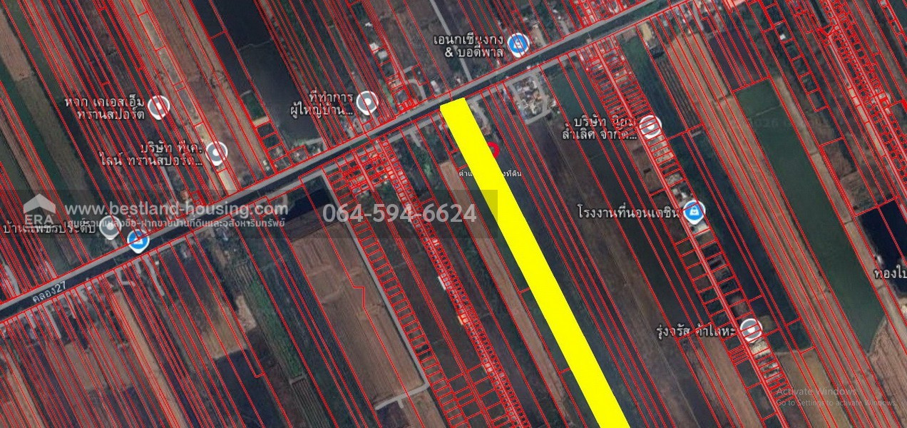 Land for sale, area 49 rai, Wang Noi area, near Chuchit Thammaram Temple. Next to Phahonyothin Road and next to a water canal. – รูปที่ 4