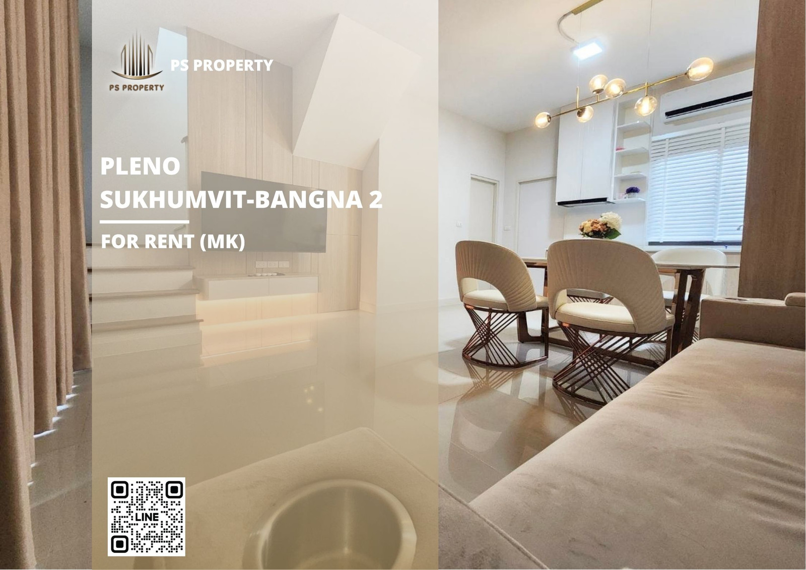 ทาวน์เฮ้าส์ให้เช่า 🔥 Pleno Sukhumvit-Bangna 2 🔥 3 ห้องนอน 2 ห้องน้ำ เฟอร์นิเจอร์ และ เครื่องใช้ไฟฟ้าครบ 