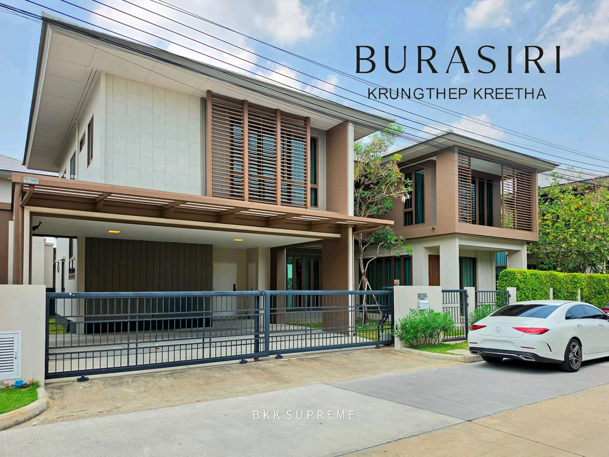 (For sale) * House Burasiri Krungthep Kreetha, new house, never lived in, large size, new furniture throughout * (For sale) * House Burasiri Krungthep Kreetha, new house, never lived in, large size, new furniture throughout *