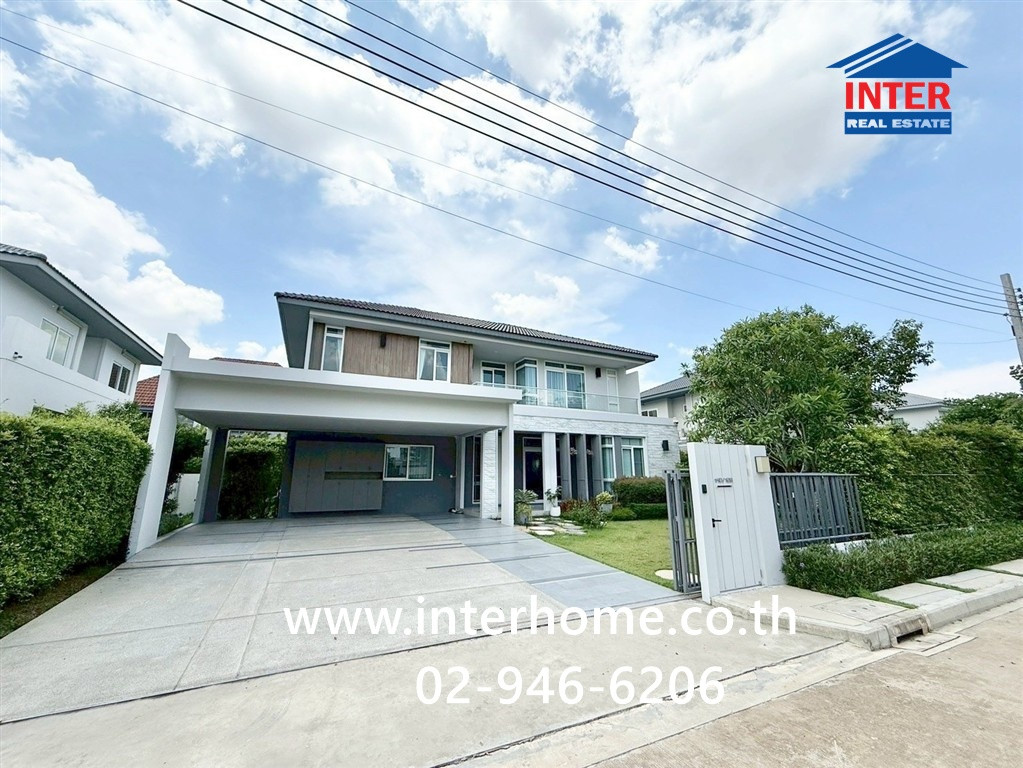 2-story detached house, 111.8 sq m, Phatthana Chonburi Road 4 Srinakarin Road, Rom Kao Road, Manthana 2 Village, New Krungthep Kreetha Motorway, Lat Krabang District, Bangkok 2-story detached house, 111.8 sq m, Phatthana Chonburi Road 4 Srinakarin Road, Rom Kao Road, Manthana 2 Village, New Krungthep Kreetha Motorway, Lat Krabang District, Bangkok