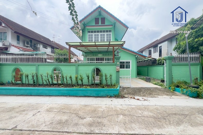 2-storey detached house for sale, area 61 sq m, Soi Ramintra 14, Intersection 10, near the Pink Line MRT, Mayalap Station. 2-storey detached house for sale, area 61 sq m, Soi Ramintra 14, Intersection 10, near the Pink Line MRT, Mayalap Station.