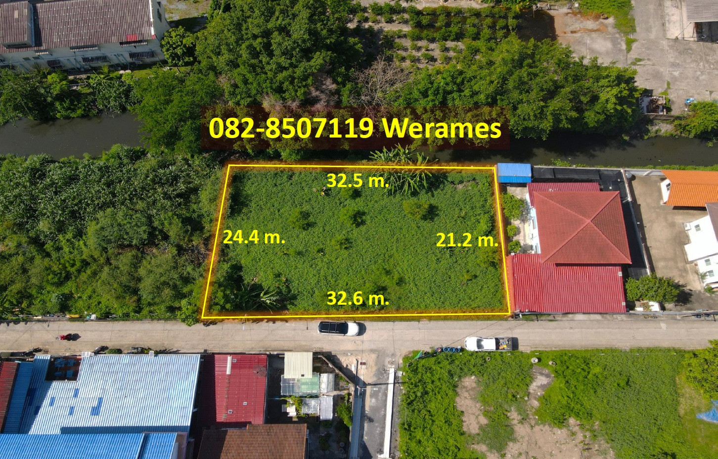Land for sale in Ramintra, near the MRT Pink Line (suitable for building a house and office), area 181 square wah, road width 5.5-6 m. Land for sale in Ramintra, near the MRT Pink Line (suitable for building a house and office), area 181 square wah, road width 5.5-6 m.