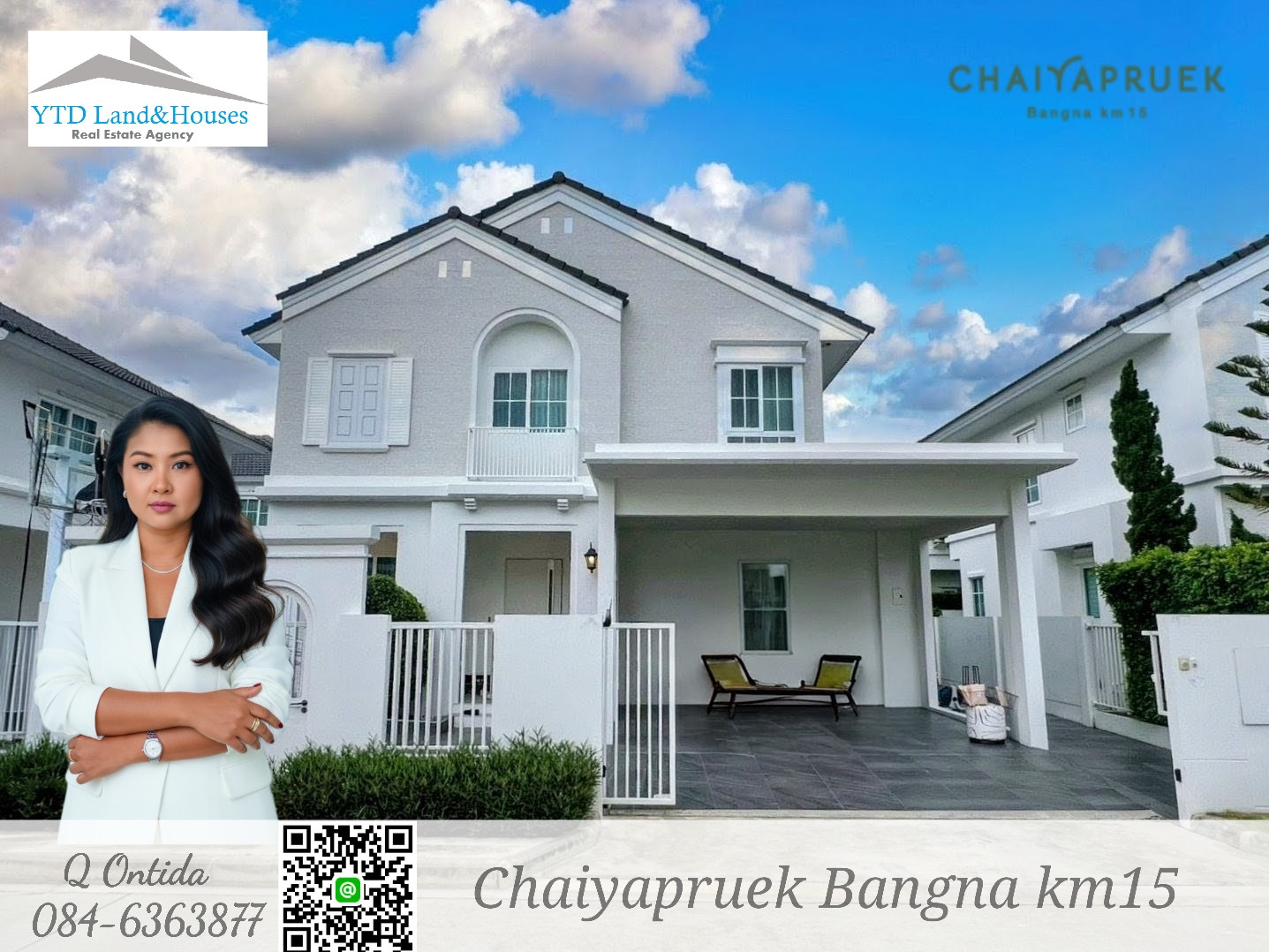 House for Sale/Rent, CHAIYAPRUEK Bangna KM.15 Show house, fully furnished, ready to move in. Beautiful plot, near the park and clubhouse.  Listing No: YT01-2518