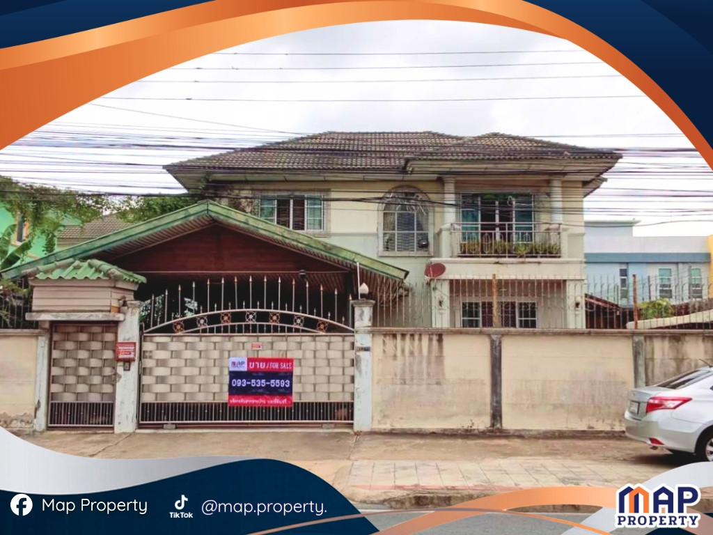 Single house for sale, 96.5 sq.wah. Brick construction throughout. Frontage on Kanchanaphisek Road. Single house for sale, 96.5 sq.wah. Brick construction throughout. Frontage on Kanchanaphisek Road.