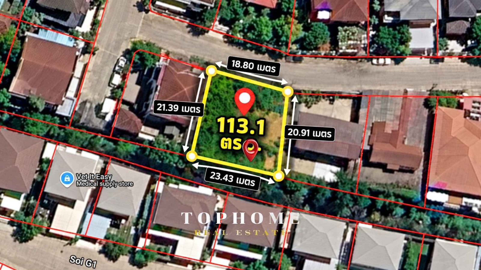 🏡 Urgent sale! Empty land 113.1 sq m., Sinthawee Village, Project 6, Rama 2, Soi 47, Soi Anamai Ngam Charoen 11, near Thararom Village, Rama 2.