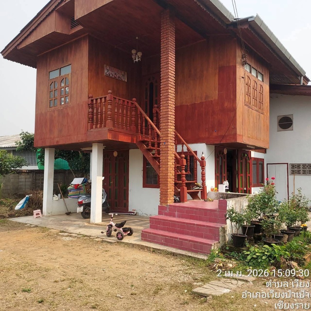  selling directly...Brokers welcome from all over Thailand.  Urgent Sale! 366 sq.wa. (approx. 1,644 sq.m.) of leveled land in Wiang Pa Pao Municipality, Chiang Rai. Only 90 meters from Highway 118 (Chiang Mai-Chiang Rai). Includes a wooden house. – รูปที่ 3