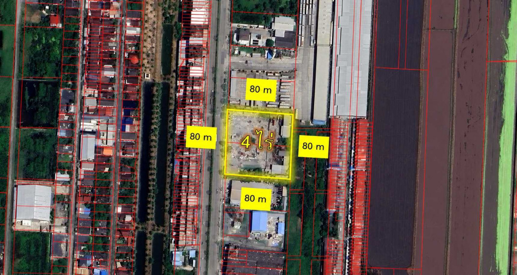 ขาย ที่ดิน ทำเลศักยภาพ ติดถนนนิมิตใหม่ 4 ไร่ ผังเมืองสีเขียว – รูปที่ 2