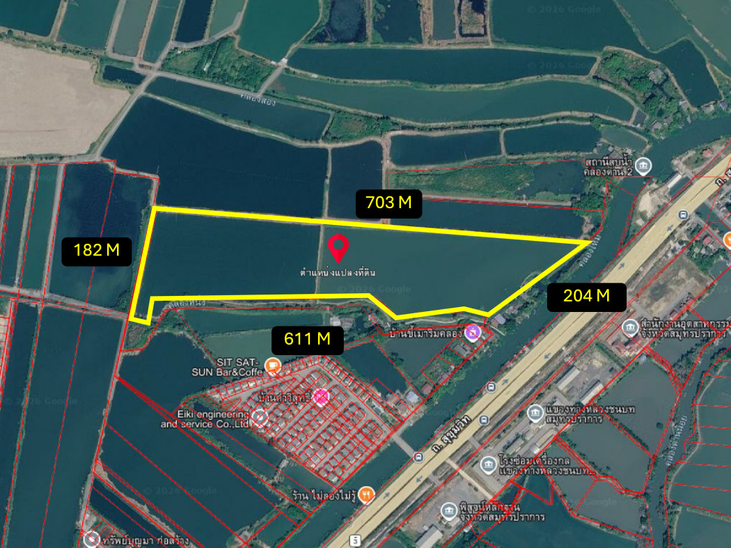 ขาย ที่ดิน ถูกมาก ริมถนนสุขุมวิท อ.บางพลี 56 ไร่ ผังสีเหลือง เหมาะทำจัดสรร – รูปที่ 3