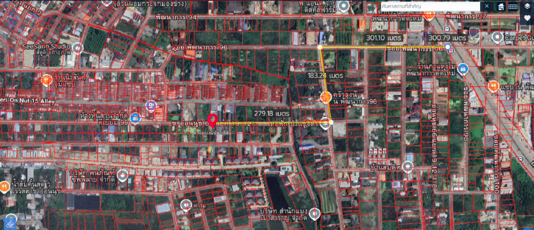 Land for sale near On Nut, Phatthanakan, Srinakarin, square shape, Soi Phatthanakan 96, 89 sq m, easy travel to Thonglor, Phetchaburi. – รูปที่ 3