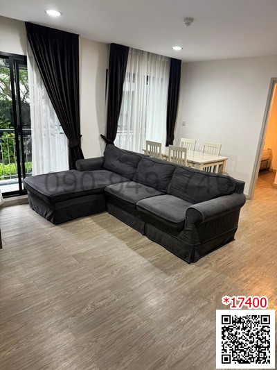 Condo for rent, Villa Lasalle, 2 bedrooms, complete with furniture, near BTS Bearing.