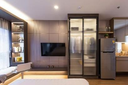Condo for sale Lumpini Place Chaengwattana-Pak Kret Station near MRT Chaengwattana-Pak Kret 28. Reserve today and receive free promotions! The room is ready to move in. Fully furnished, size 24.44 sq m., convenient travel to Government Center, IMPACT Aren