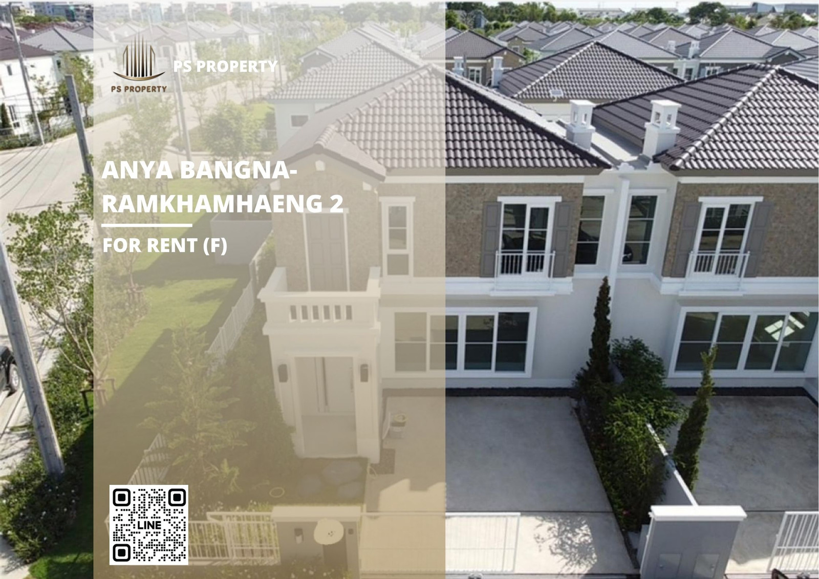 Detached house for rent ✨ Anya Bangna-Ramkhamhaeng 2 ✨ 2 bedrooms, 3 bathrooms, fully furnished with appliances.