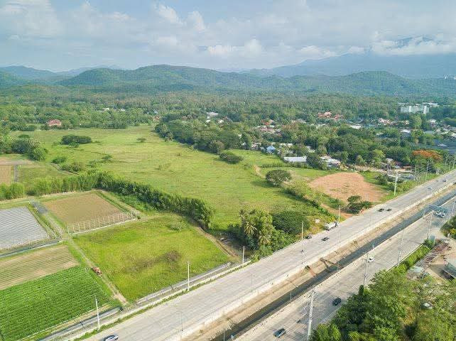 🔥 Land for sale, prime location, 14 rai, next to Road 121 (inbound to Chiang Mai city), mountain view, yellow layout. – รูปที่ 3