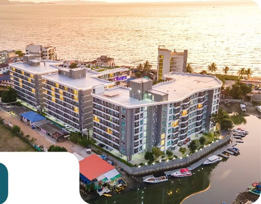 BL134|  เวล มารีน่า คอนโด Whale Marina Condo วิวทะเลพร้อมท่าเรือยอร์ชส่วนตัว ใน นาจอมเทียน, พัทยา (ราคา 3,600,000 บาท ) 