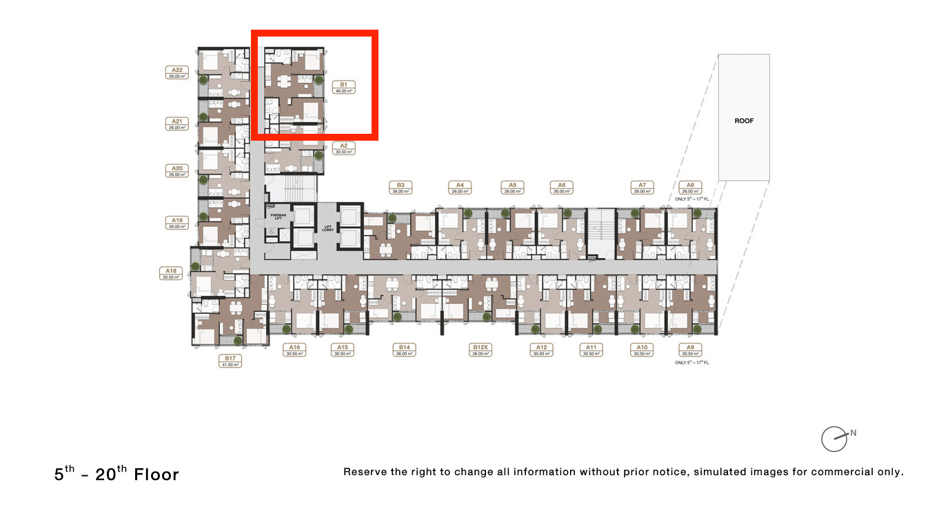 [Sale down payment] Nue Epic 46 sq m. Building D, pets allowed, 2 bedrooms, 2 bathrooms, 20th floor, corner room 092-545-6151 (Team)