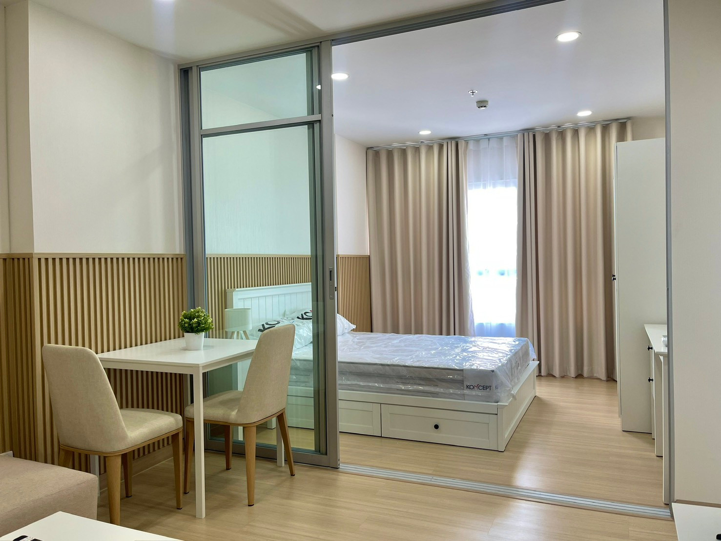 PFD-08558 Condo for rent Supalai Veranda Sukhumvit 117 , beautiful room, minimalist style, near BTS Pu Chao 🏙️✨