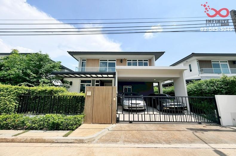 2-story detached house for sale, 60 sq m., Manthana Village, Westgate, Kanchanaphisek, Bang Yai, near MRT Purple Line. 2-story detached house for sale, 60 sq m., Manthana Village, Westgate, Kanchanaphisek, Bang Yai, near MRT Purple Line.