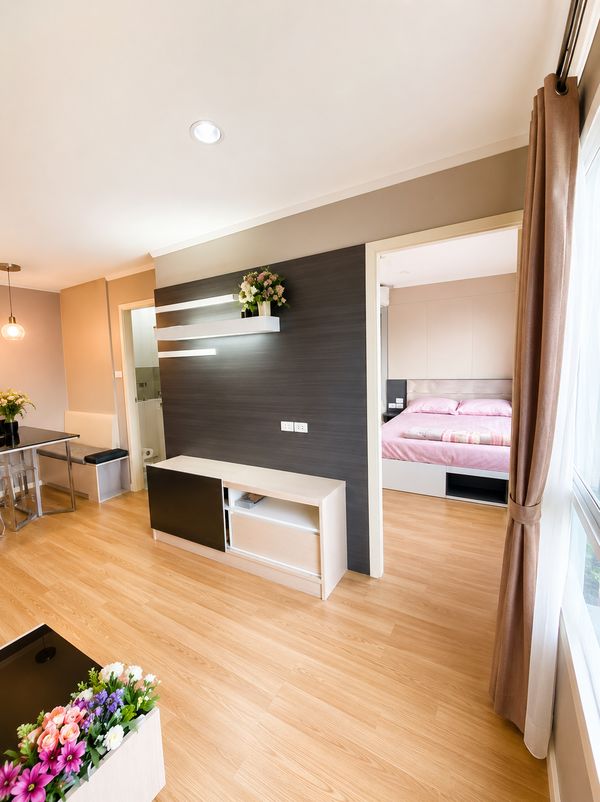Condo for rent LUMPINI VILLE Lasalle-Bearing (56 sq m.), 2 bedrooms, 2 bathrooms, fully furnished, ready to move in.