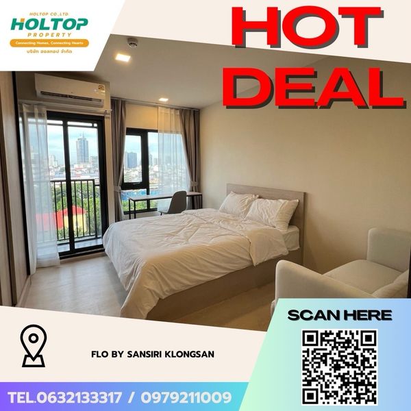 #Z5726💥060669 🔥Condo for rent FLO by Sansiri Klongsan (original code Z5384)