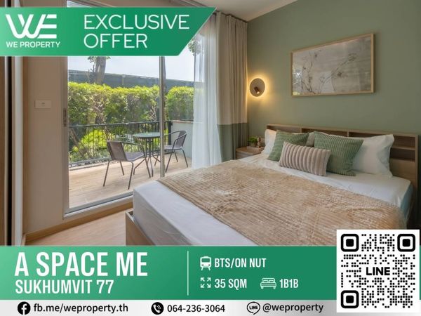 Beautiful room, fully furnished, ready to move in, best price!!⭐ A Space Me Sukhumvit 77 (A Space Me Sukhumvit 77)