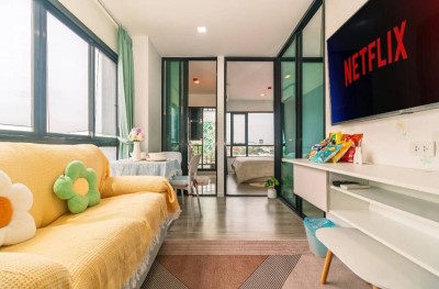 🔥For Rent Now🔥 Pause ID Sukhumvit 107 (Bearing 16) | Near BTS Bearing, Corner Unit, Private, Ready to Move In Quiet room, good atmosphere, fully furnished, free internet.