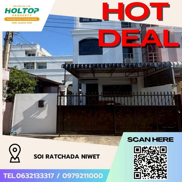 #L638🎉 290569 Townhouse for rent Soi Ratchada Niwet  