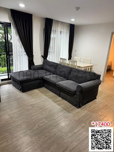 Condo for rent, Villa Lasalle, 2 bedrooms, complete with furniture, near BTS Bearing.