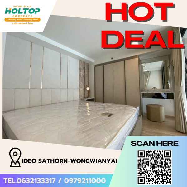#L640🎉 070669 Condo for rent Ideo Sathon-Wongwian Yai