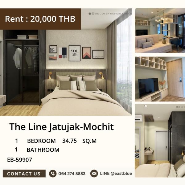 Urban Comfort at The Line Jatujak-Mochit: 1-Bed Oasis Just Steps from BTS! 🏙️🚉 0642748883