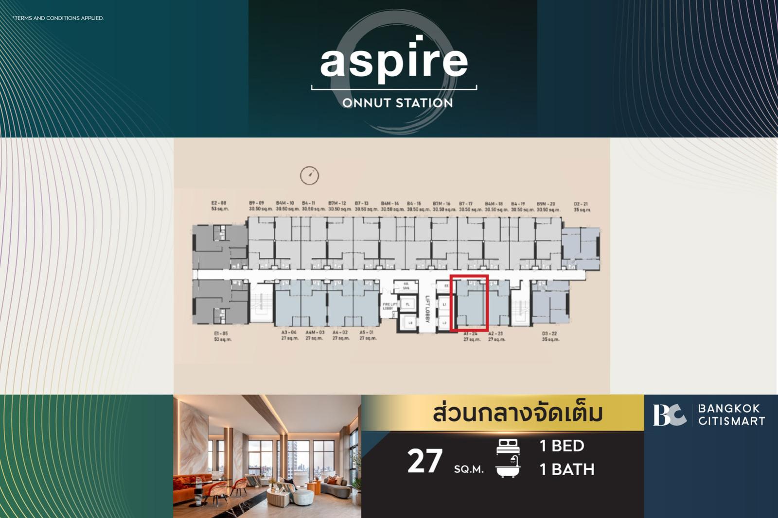 🔥BEST PRICE🔥 Aspire Onnut Station (1 Bed 27 sq.m.) 3,599,000 mb. Interested: 0952475446 (Benz) 🔥BEST PRICE🔥 Aspire Onnut Station (1 Bed 27 sq.m.) 3,599,000 mb. Interested: 0952475446 (Benz)