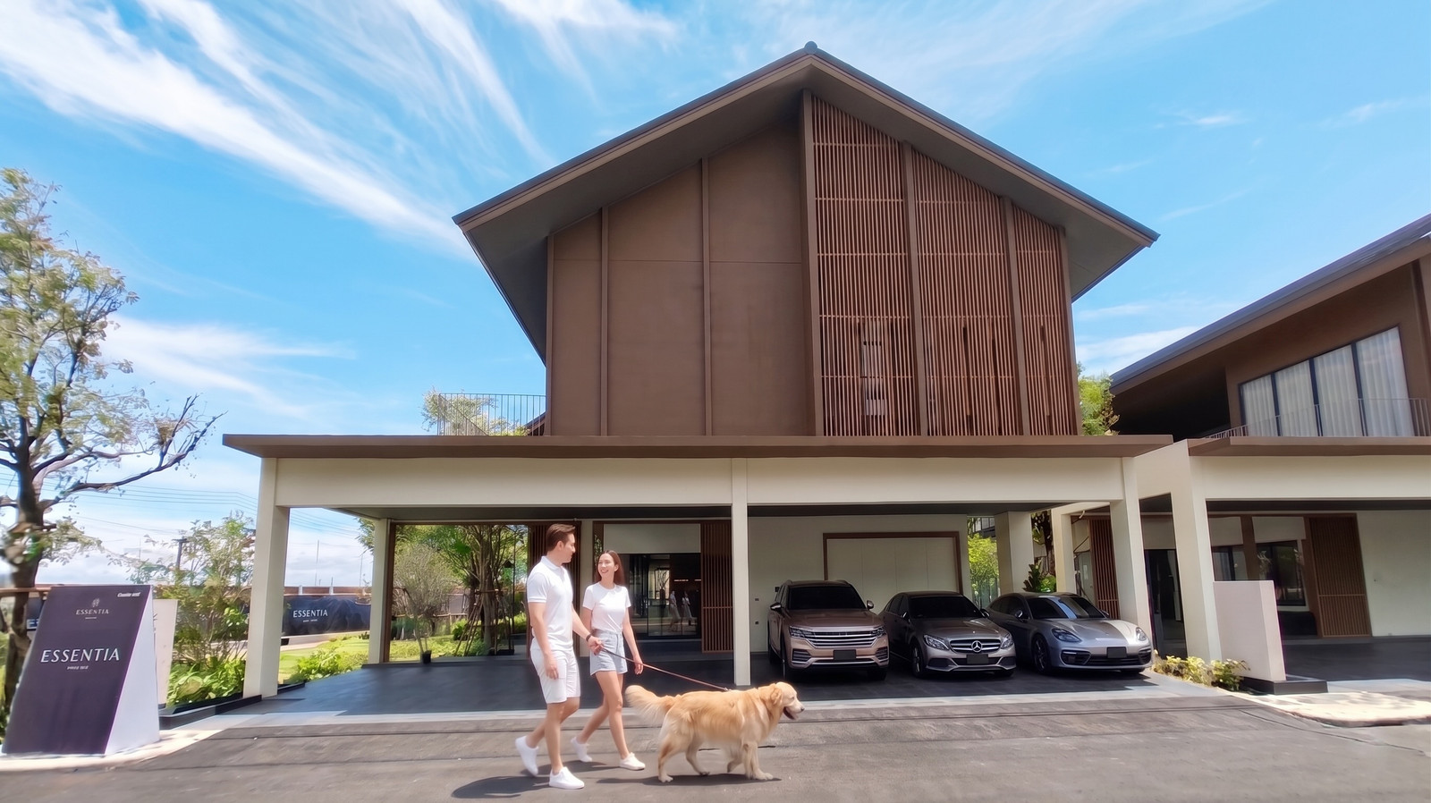 Luxury detached house for sale, new project "Essentia Rama II" The privilege of a superior lifestyle, Quiet Luxury design with Thai Modern Tropical style, Rama 2 zone, near the M82 entrance, Phanthai Norasing Temple.