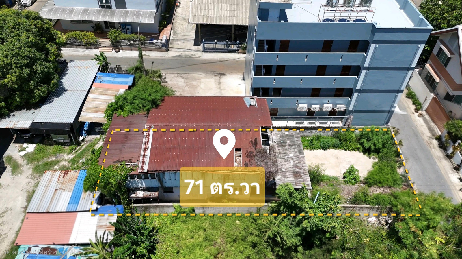 👀 Empty land for sale, Phetkasem 76, 71 sq m, near MRT Lak Song 950 meters only. 
Beautiful rectangular plot 💯 – รูปที่ 2