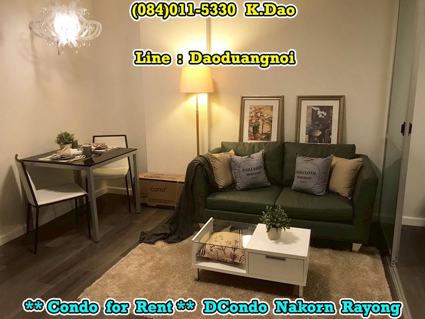 Dcondo Nakorn Rayong *** Condo for Rent *** Having a Washing Machine Dcondo Nakorn Rayong *** Condo for Rent *** Having a Washing Machine
