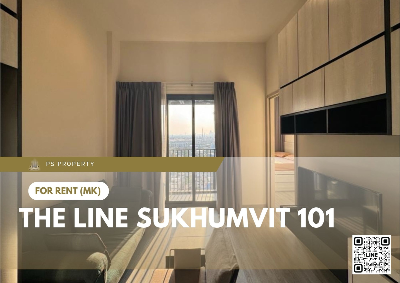 ให้เช่า 🔥 THE LINE Sukhumvit 101 🔥ใกล้ BTS ปุณณวิถี เฟอร์นิเจอร์ และ เครื่องใช้ไฟฟ้าครบ 