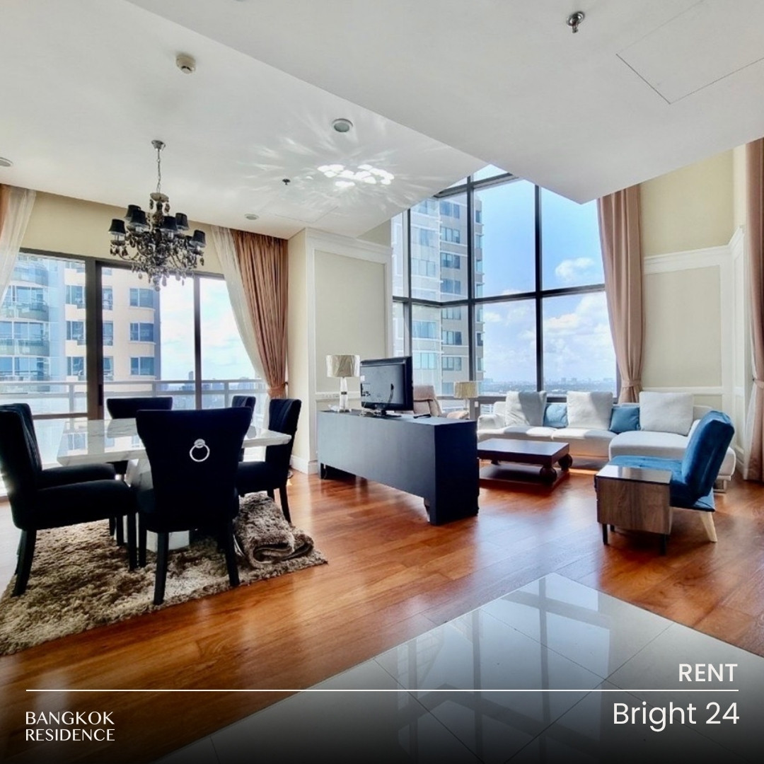  Rental Condo 🌆 Bright Sukhumvit 24, 3BR 147 sq.m. 110K 💎 High ceilings, spacious and airy design, stunning unit, near BTS Phrom Phong 
