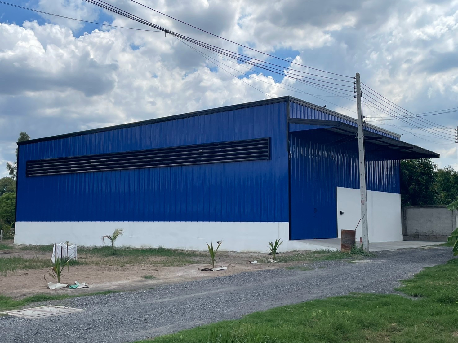Warehouse for sale, 100 sq m., newly built, 4.9 million baht, Pak Kret Warehouse. old peoples home alley (Srisaman-Don Mueang, Songprapa, Tiwanon, Pak Kret, Muang Thong Thani)