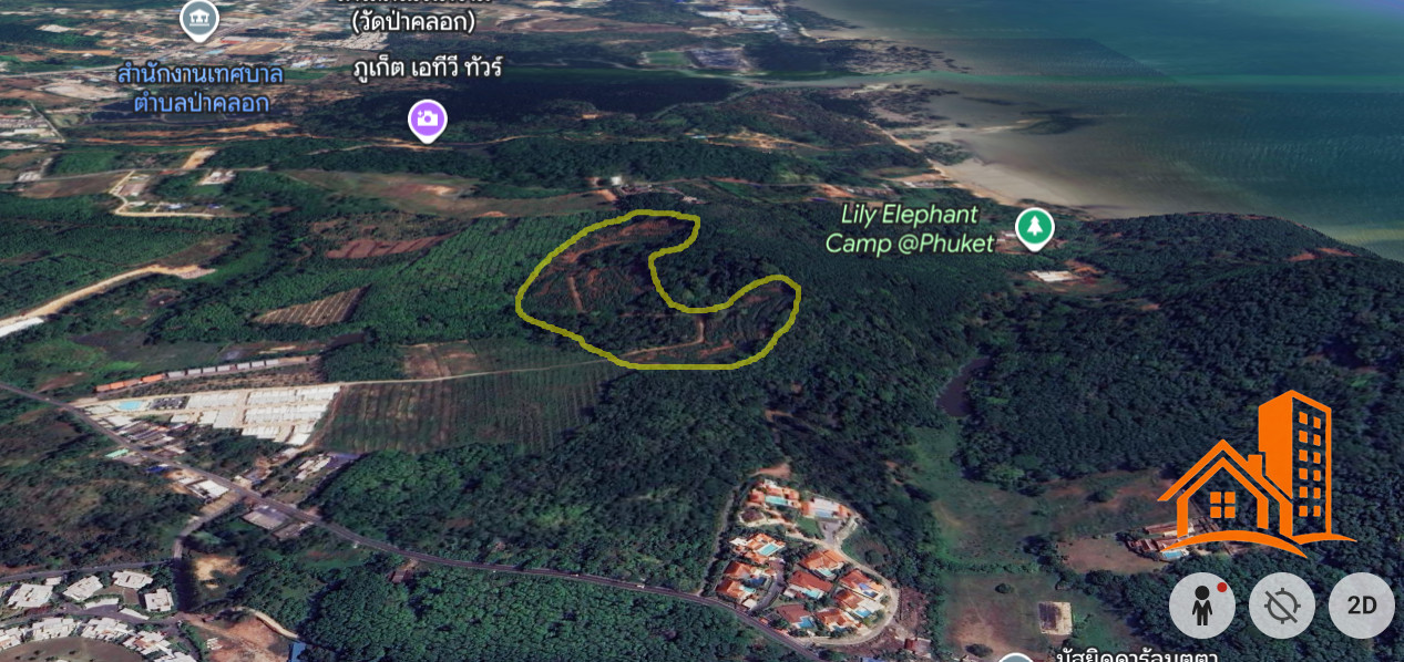 Land 30-1-14.4 Rai (approximately 12,400 sq m) in Pa Khlok, Thalang District, Phuket
