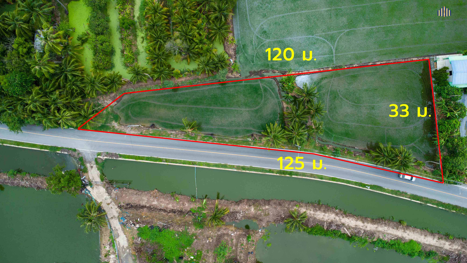 Urgent Sale! Beautiful Title Deed Plot of Land (1 Rai 47 sq. wah) Features an extra-wide 120-meter road frontage. Prime location with easy access from both Phutthamonthon Sai 4 and Sai 5, just 1.5 kilometers away. Electricity and water supply are read – รูปที่ 3