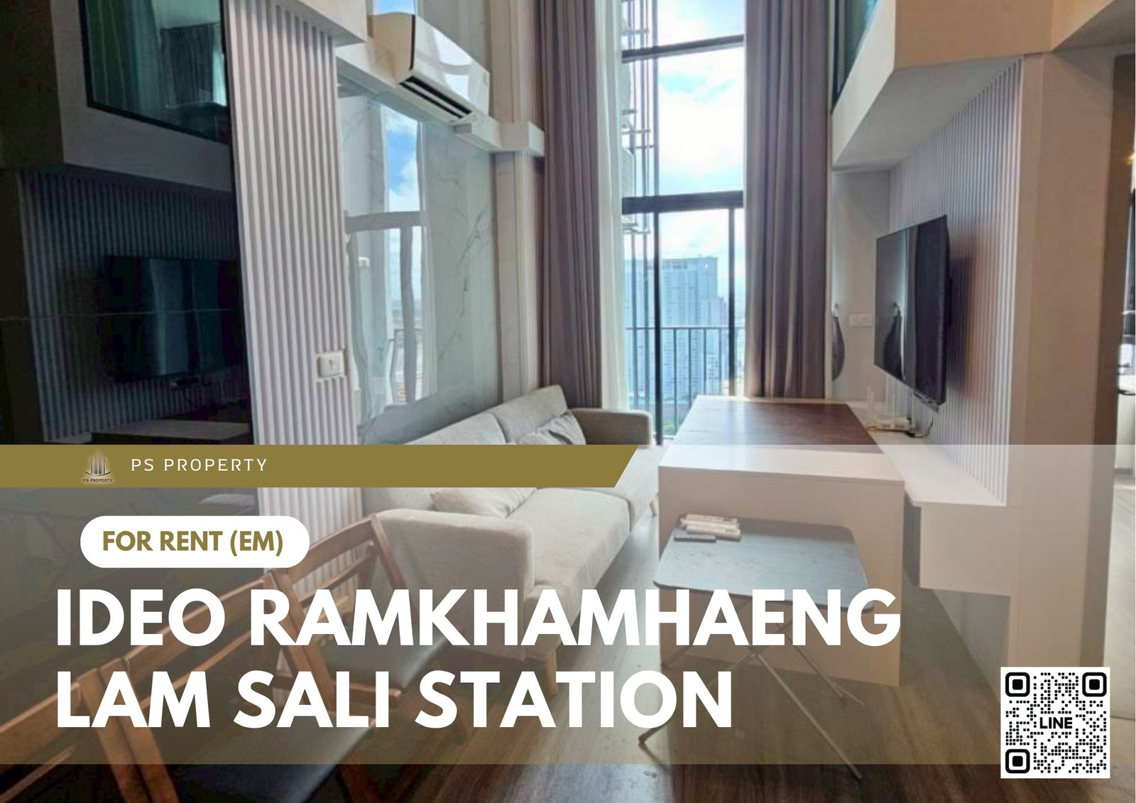 ให้เช่า ✨ Ideo Ramkhamhaeng - Lam Sali Station ✨ เฟอร์นิเจอร์ และ เครื่องใช้ไฟฟ้าครบ ใกล้ MRT ลำสาลี 