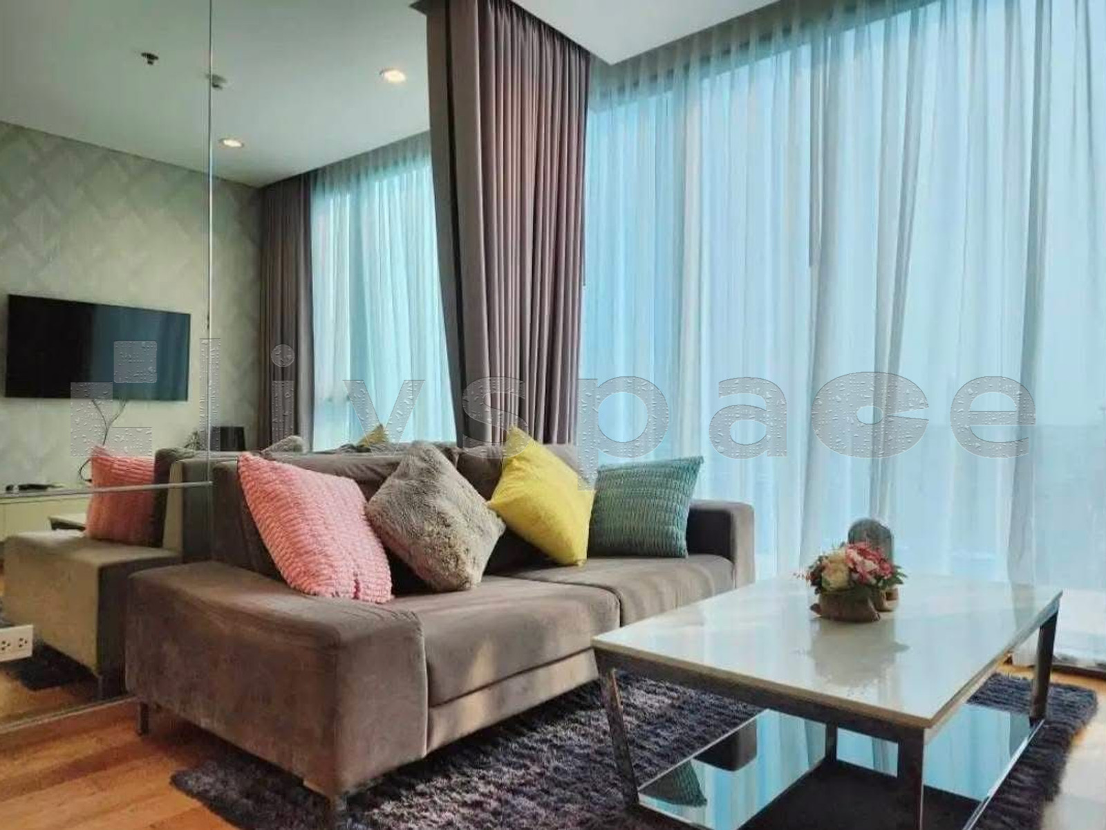 ▚ L1VC04ツ FOR RENT The Breeze Narathiwas 1Bed 45sqm Large Unit Unblocked View Great Rate Near BRT / BTS✨ – รูปที่ 3