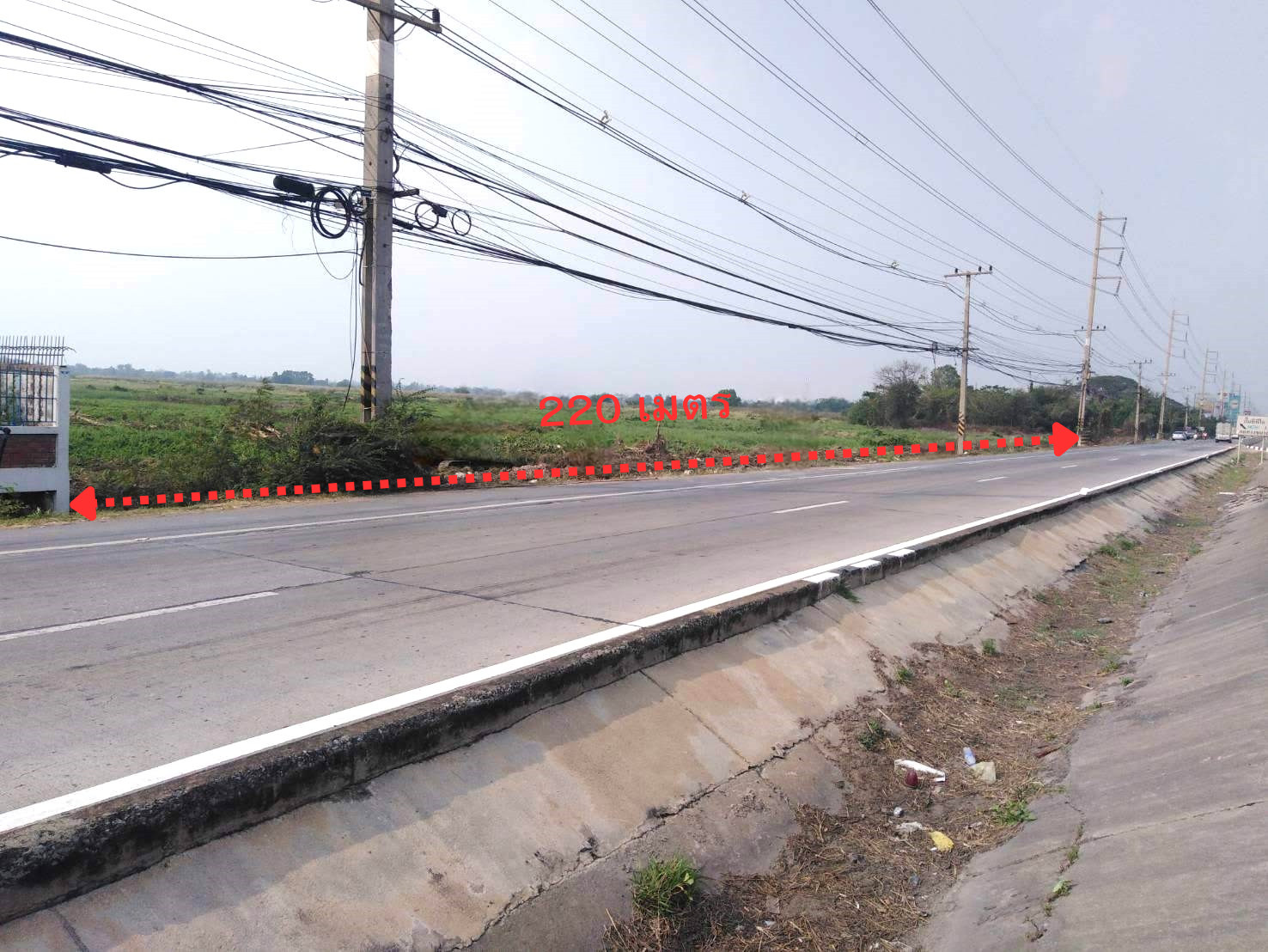 Empty land for sale, 35-0-62 rai, next to the main Phahon Yothin Road (outbound), Saraburi. – รูปที่ 2