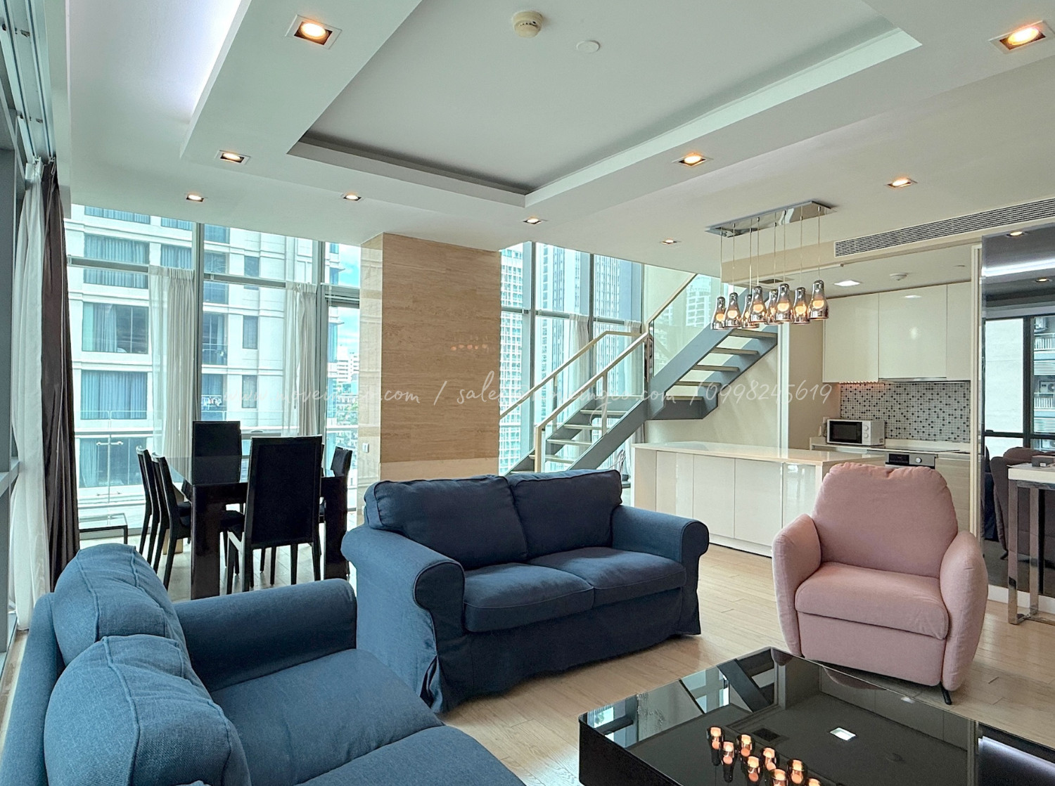 Rare Item! Duplex unit in Asoke, Luxury 2-Bedroom Condo Near BTS &amp; MRT