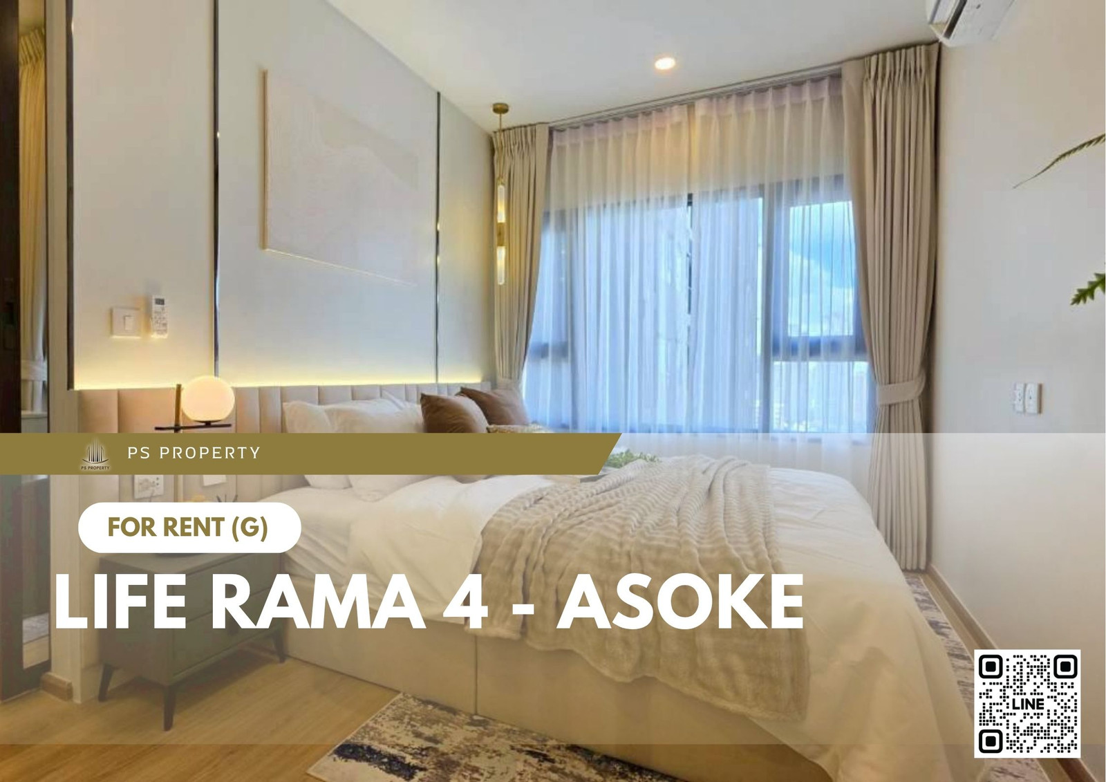 For Rent ✨ Life Rama 4 - Asoke ✨ Near Queen Sirikit National Convention Center MRT; fully furnished and equipped with all appliances.