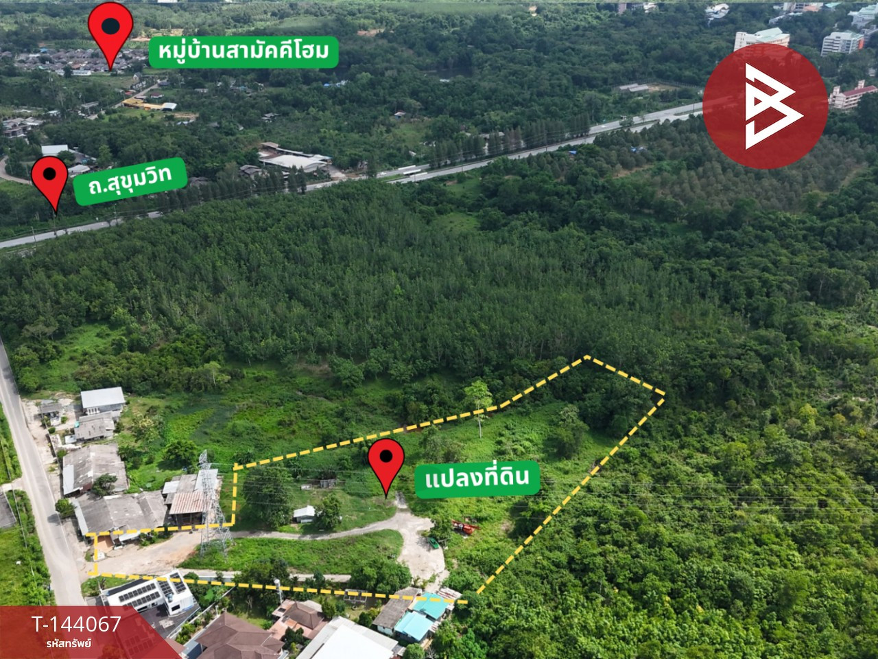 Land for sale, area 6 rai 1 ngan 68.4 sq m, Salaeng, Chanthaburi.