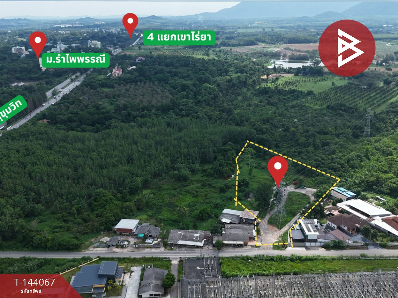 Land for sale, area 6 rai 1 ngan 68.4 sq m, Salaeng, Chanthaburi. – รูปที่ 2