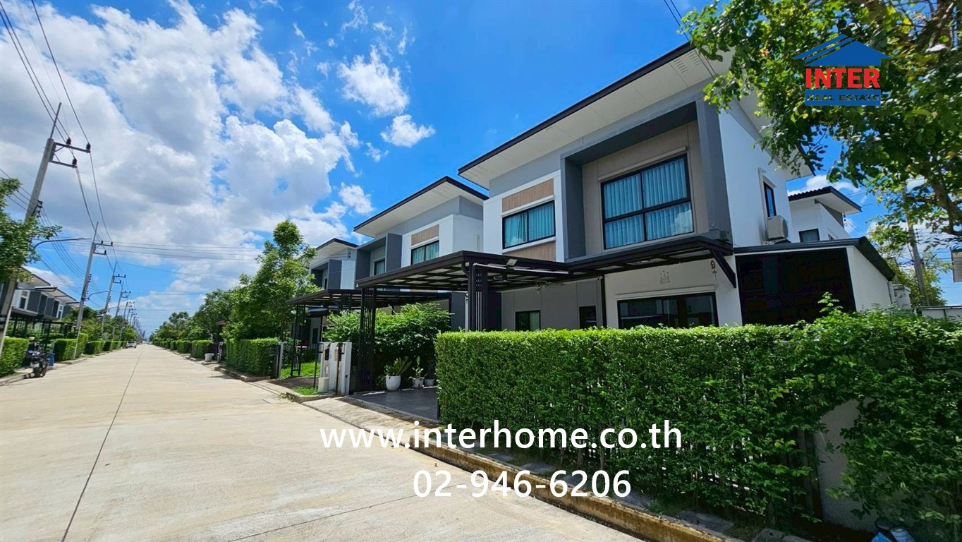 บ้านเเฝด 2 ชั้น 35.3 ตร.ว. หมู่บ้านอีโคเฮ้าส์ วงแหวน-ลำลูกกา ใกล้มหาวิทยาลัยเทคโนโลยีราชมงคลธัญบุรี ถนนเลียบมอเตอร์เวย์ ลำลูกกา ปทุมธานี – รูปที่ 3