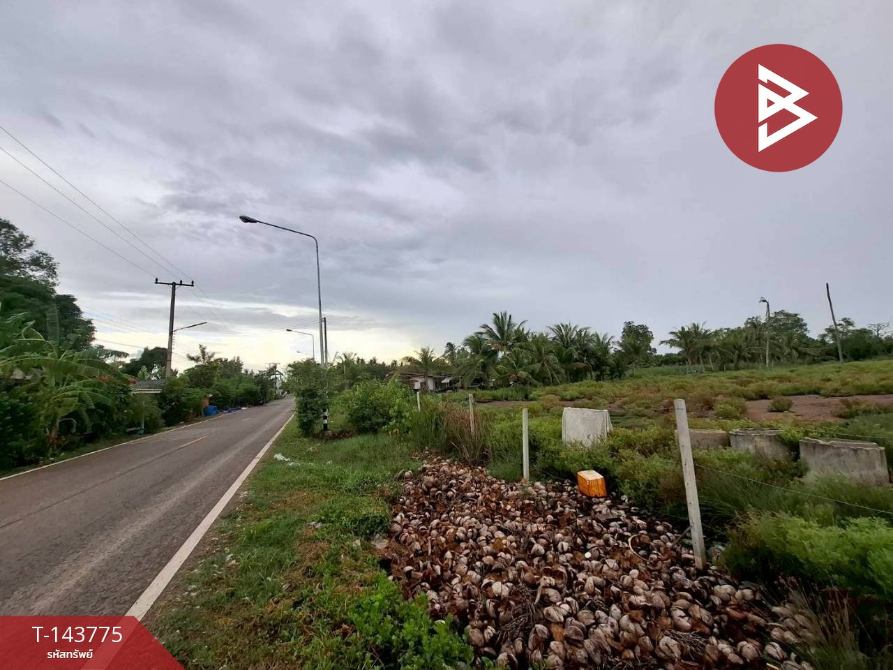 Beautiful land for sale, area 2 rai 3 ngan 96.4 square wah, Amphawa, Samut Songkhram, next to a rural road. – รูปที่ 2