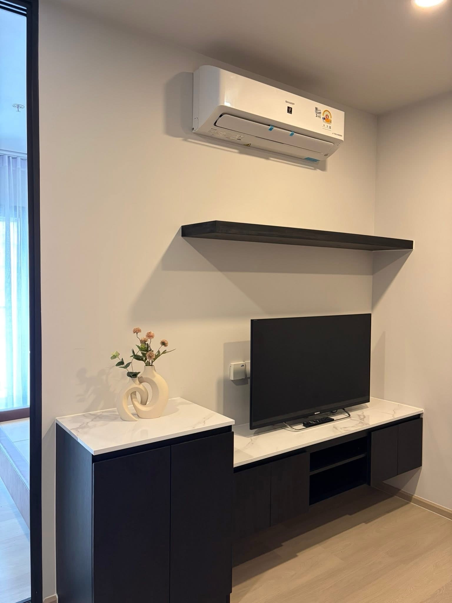 🏙️✨ Aspire Onnut Station | 100% new room, never rented out 🌅 High floor, city view + Chao Phraya River curve 🚇 only 200 m. from BTS On Nut