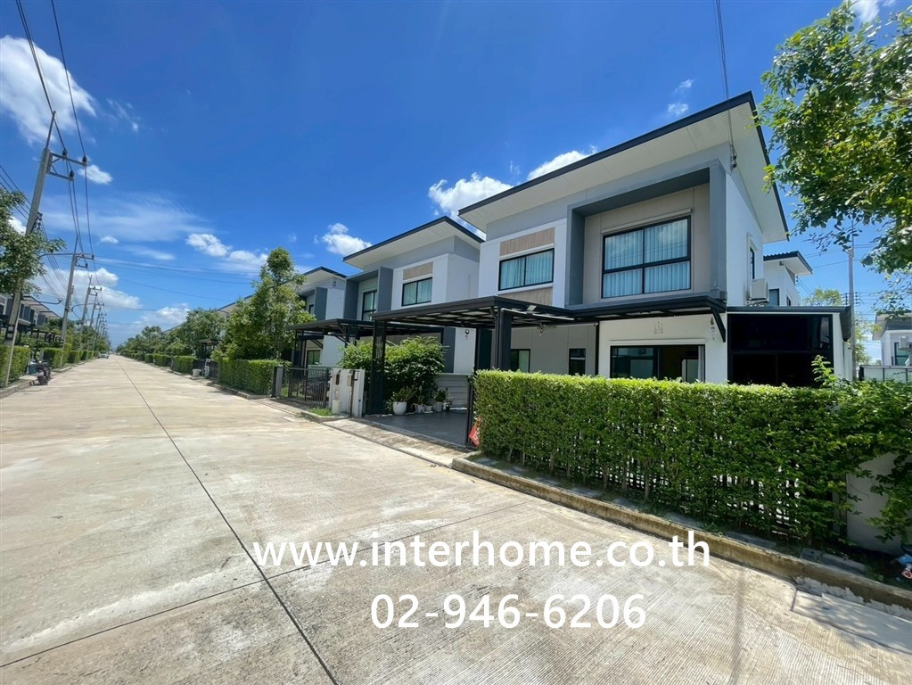 Twin house, 2 floors, 35.3 sq m, Eco House Village. Ring Road - Lam Luk Ka Near Rajamangala University of Technology Thanyaburi Road along the motorway, Lam Luk Ka, Pathum Thani