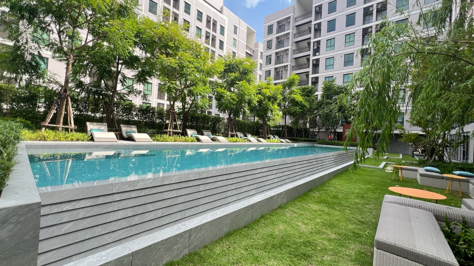 Condo for rent, brand new, pool view, 1 bedroom, 12,000 BTS Bang Chak, Tel 095 878 5645